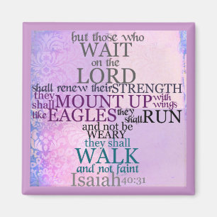 Wartezeit auf dem Lord Scripture (Jesaja-40:31) Magnet