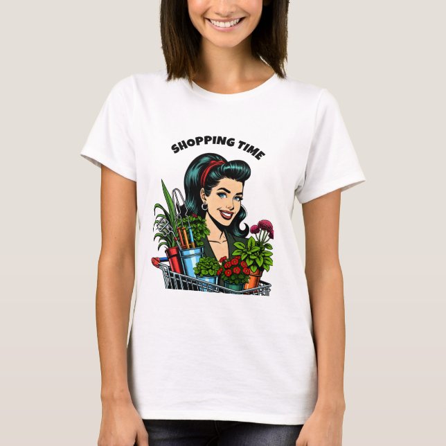 Wartezeit | Funny Retro Pflanze Lovers T-Shirt (Vorderseite)