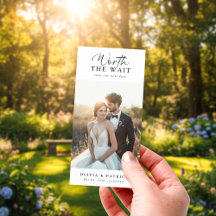 Wartezeit wert Hochzeit-Bookmark Foto