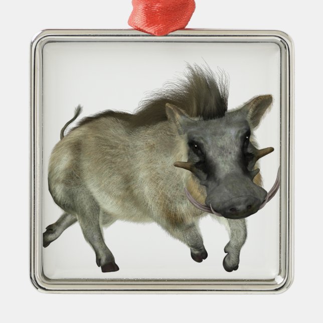 Warthog Laufen verlassen Ornament Aus Metall (Vorne)