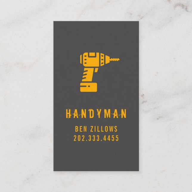 Wartung, Bau, Handyman-Visitenkarte Visitenkarte (Vorderseite)