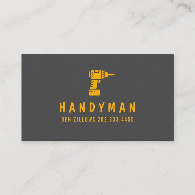 Wartung, Bau, Handyman-Visitenkarte Visitenkarte (Vorderseite)