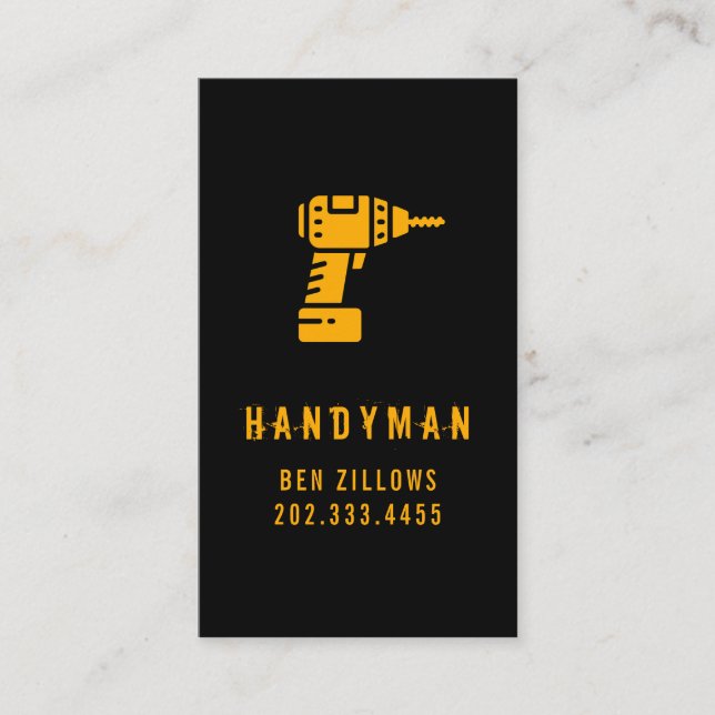 Wartung, Bau, Handyman-Visitenkarte Visitenkarte (Vorderseite)