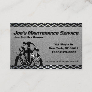 Wartung Reparatur Handyman Service Visitenkarte