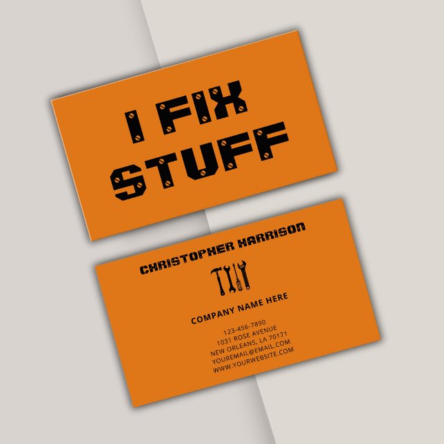 Wartungs-Service für Berufliche Reparaturen Visitenkarte (Von Creator hochgeladen)