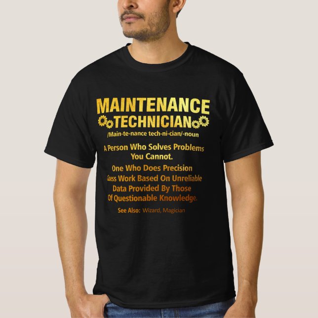 Wartungstechniker für die Auftragsdefinition T-Shirt (Vorderseite)