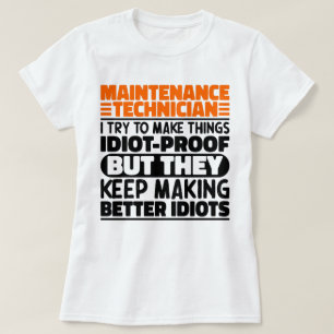 Wartungstechniker Ich versuche, die Dinge lustig z T-Shirt