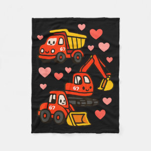 Wartungstruck-Kunst zum Valentinstag Fleecedecke