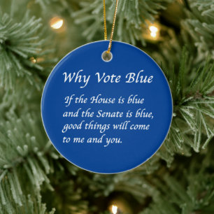 Warum 2022 Blau Keramik Ornament