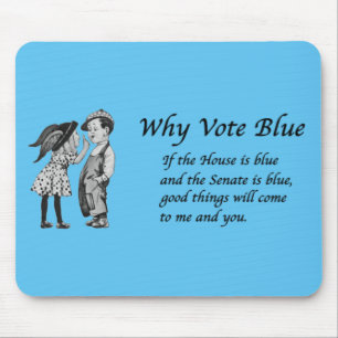 Warum 2024 Blue wählen Mousepad