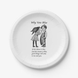 Warum 2024 Blue wählen Pappteller