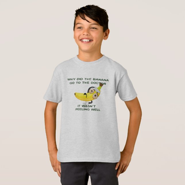 Warum Banane zum medizinischen Puzzle lustigen Wit T-Shirt (Vorne ganz)