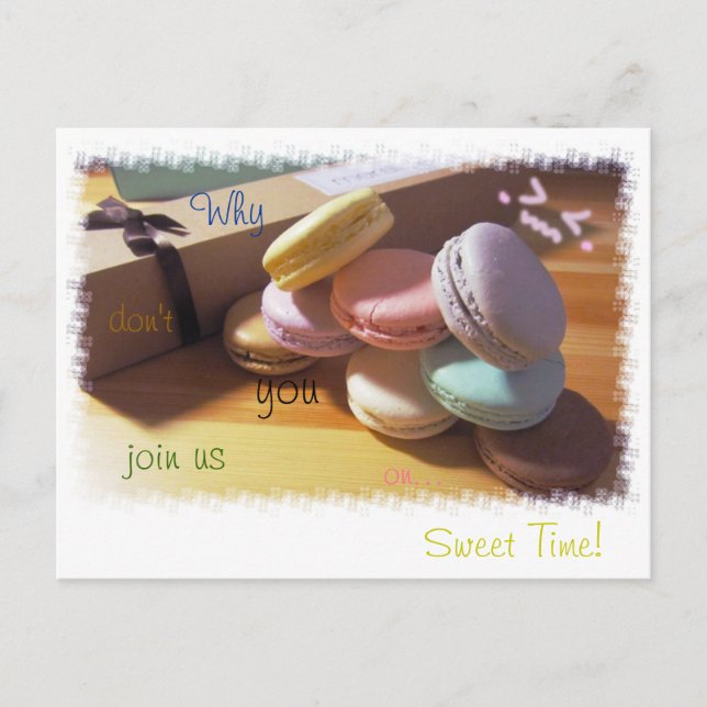 Warum bist du nicht bei uns...Sweet Time! Postkarte (Vorderseite)