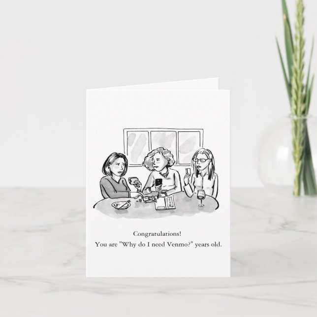 "Warum brauche ich Venmo?" | Funny Birthday Card Karte (Vorderseite)