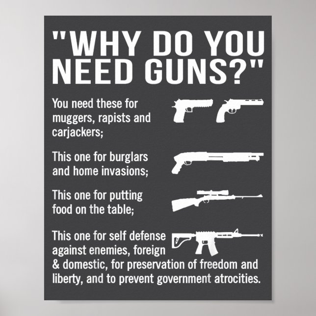 Warum brauchen Sie Waffen  Poster (Vorne)