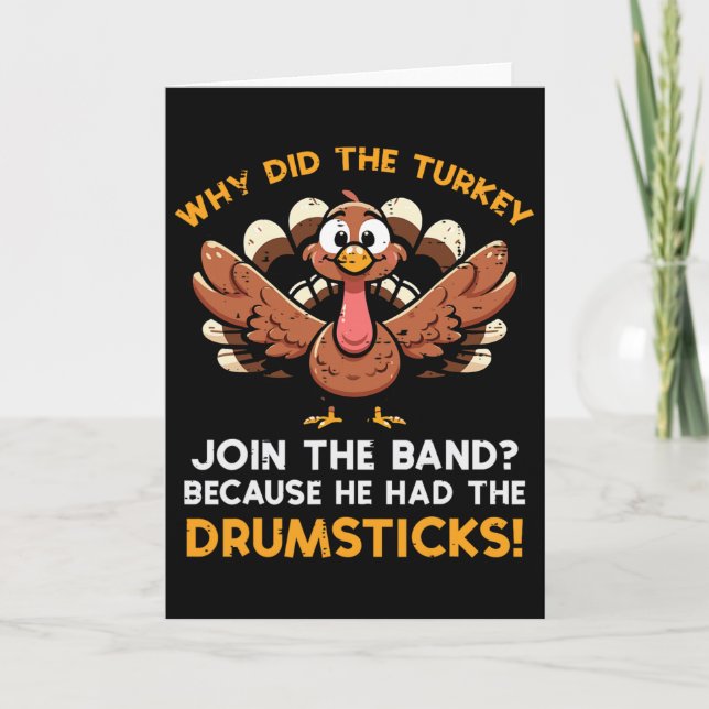 Warum die Türkei beitritt und Drumstick Erntedank  Karte (Vorderseite)