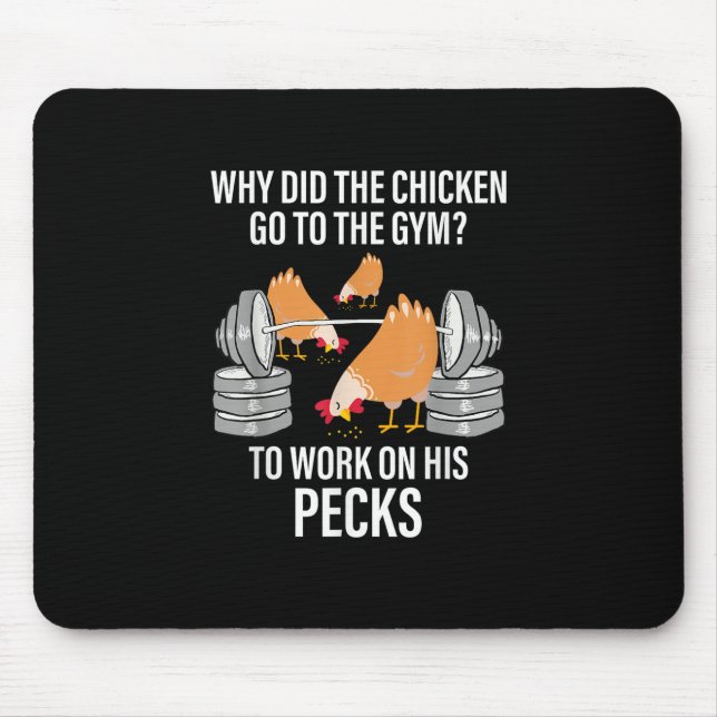 Warum ging das Hühnchen zum Schwestertier Mousepad (Vorne)