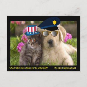 Warum ging die Sonne zur Schule? Postkarte