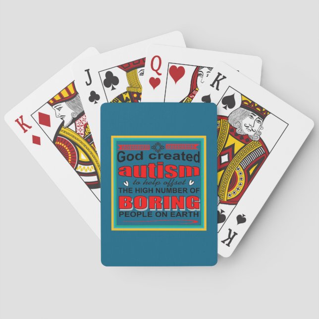 Warum Gott Autismus geschaffen hat Spielkarten (Rückseite)