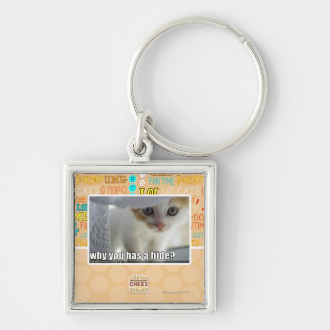 Warum haben Sie ein Fell? Schlüsselanhänger (Vorne)