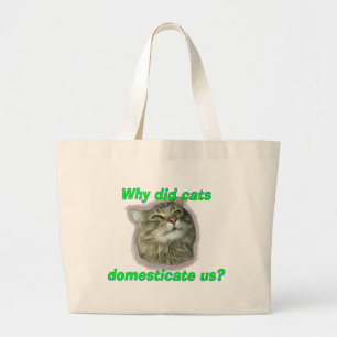 Warum haben uns Katzen domestiziert? Jumbo Stoffbeutel