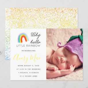 Warum Hallo Little Rainbow Baby Ankündigung