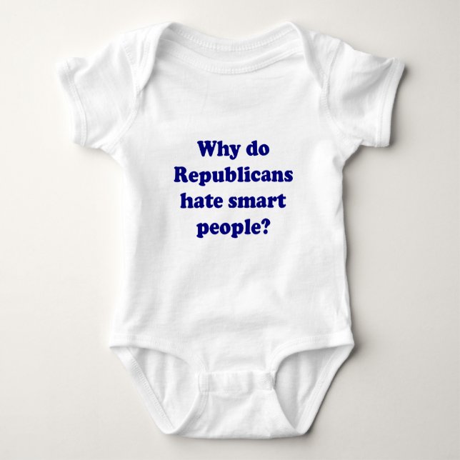 Warum hassen Republikaner kluge Menschen? Baby Strampler (Vorderseite)