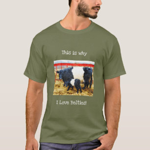 Warum i-Liebe Belties niedliches umgeschnalltes T-Shirt