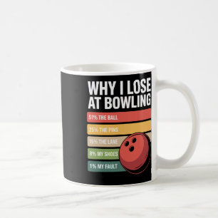 Warum ich an Bowling Funny Bowler Ausreden verlore Kaffeetasse