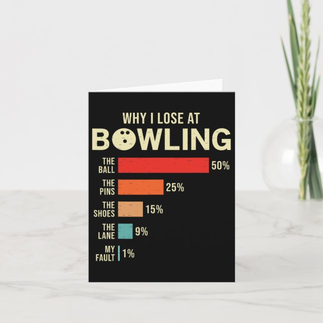 Warum ich an Bowling Funny Bowler verliert Karte (Vorderseite)