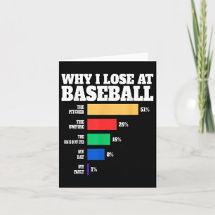 Warum ich bei Baseball Spaß Baseball Lover Zitat v Karte