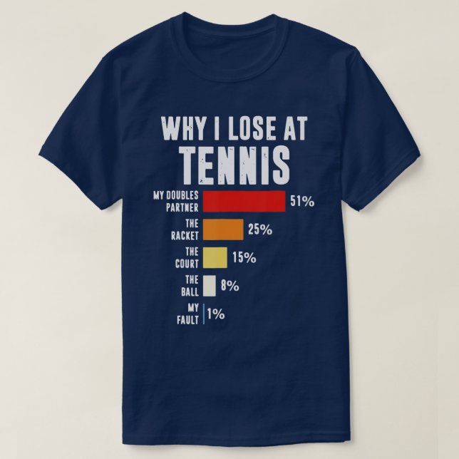 Warum ich bei ennis Funny ennis Player 1 verliere T-Shirt (Design vorne)
