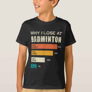 Warum ich beim Badminton verliere Der Schläger Cou T-Shirt