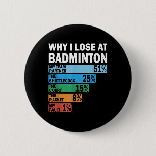 Warum ich beim Badminton verliere Lustig mein Fehl Button