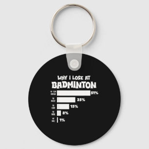 Warum ich beim Badminton verliere Lustige Ausreden Schlüsselanhänger
