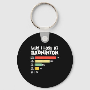 Warum ich beim Badminton verliere Lustige Ausreden Schlüsselanhänger