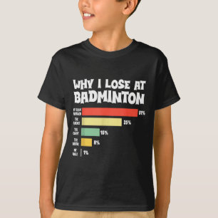Warum ich beim Badminton verliere Lustige Ausreden T-Shirt