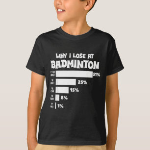 Warum ich beim Badminton verliere Lustige Ausreden T-Shirt