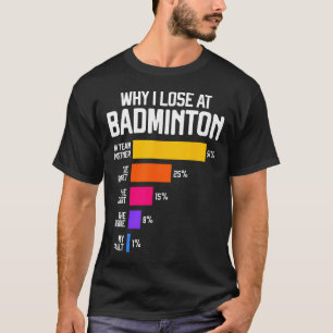 Warum ich beim Badminton verliere Lustige Ausreden T-Shirt