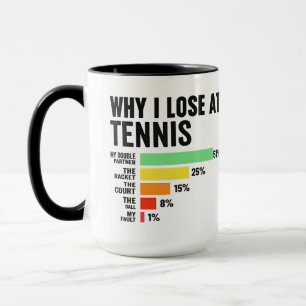 Warum ich beim Tennis verliere Lustiges Tennis f Tasse