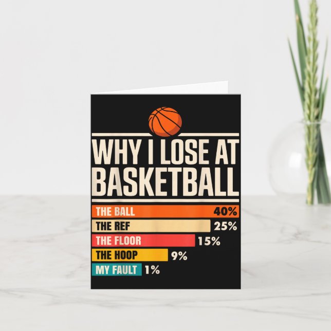 Warum ich den lustigen Chart Basketballkorb immer  Karte (Vorderseite)