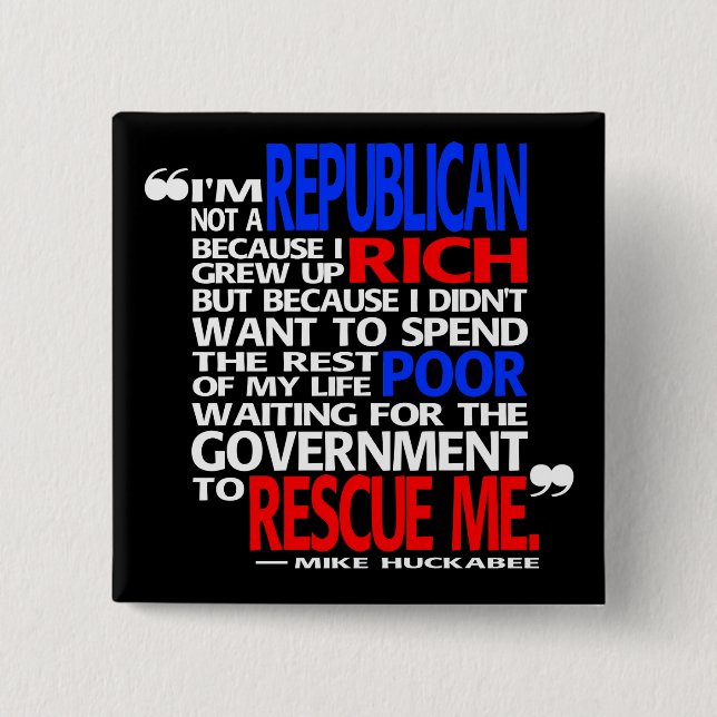 Warum ich ein Republikaner - Knopf bin Button (Vorderseite)