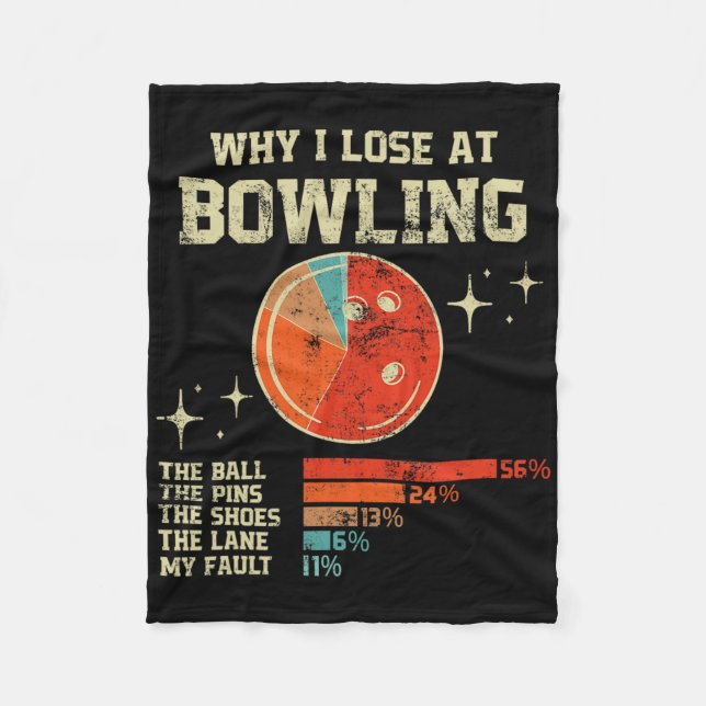 Warum ich im Bowling verliert Fleecedecke (Vorderseite)