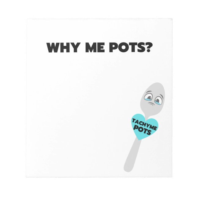 Warum ich Pots? Fett Print Notepad Notizblock (Vorderseite)