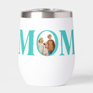 Warum ich Wein Personalisierten Foto Mama Türkis