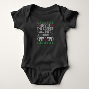 Warum ist der Teppich ganz nass, Todd? Baby Strampler