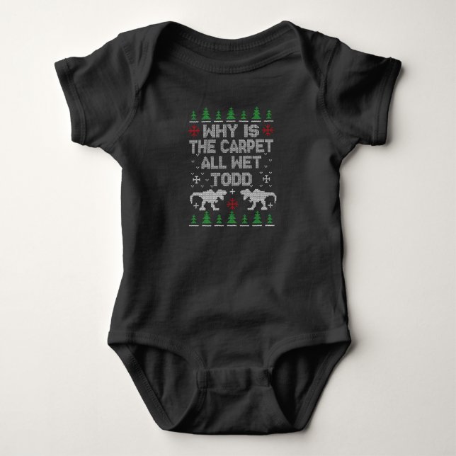 Warum ist der Teppich ganz nass, Todd? Baby Strampler (Vorderseite)