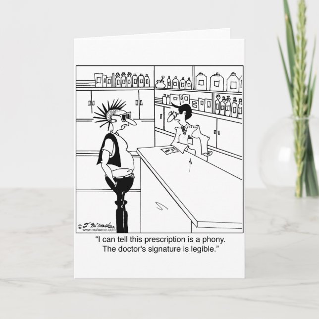 Warum ist die Unterschrift des Arztes lesbar? Karte (Vorderseite)