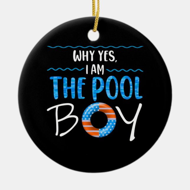 Warum ja, ich bin der Schwimmbäder, der schwimmt Keramik Ornament (Vorne)