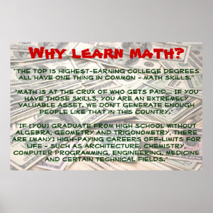 "Warum Mathematik lernen?" Poster